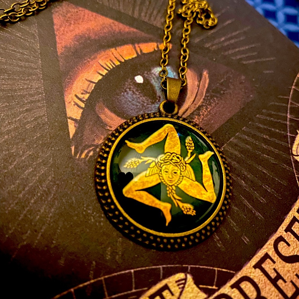 **SOLD**Handmade Sicilian Trinacria Necklace unisex
